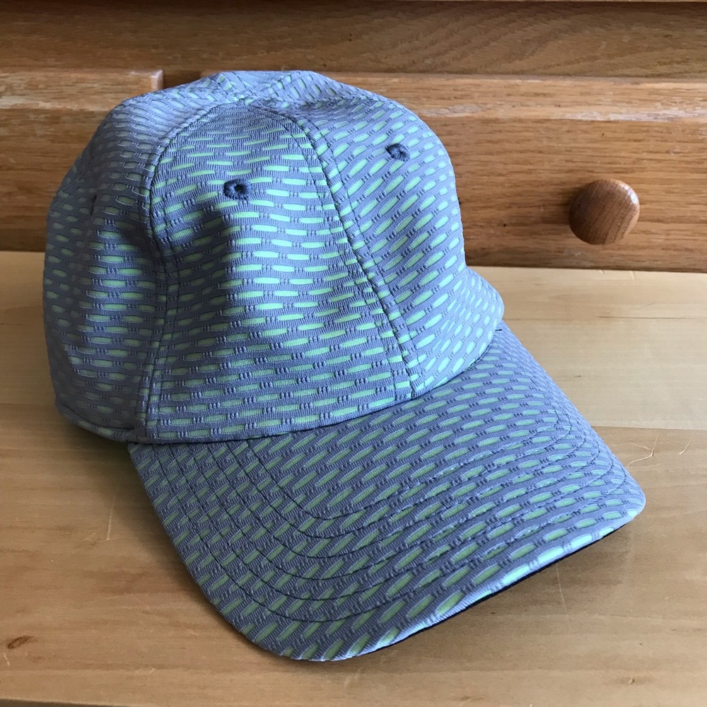 Athleta baseball hat gray and neon green